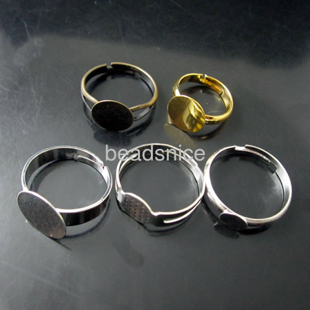 Brass Finger Ring Finding,6-12mm,Nickel-Free,Lead-Safe,